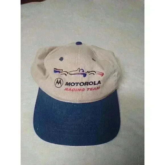 Vintage Look Motorola Racing Team Strap Back Hat Cap  Head Shots by KC Caps - Picture 1 of 7